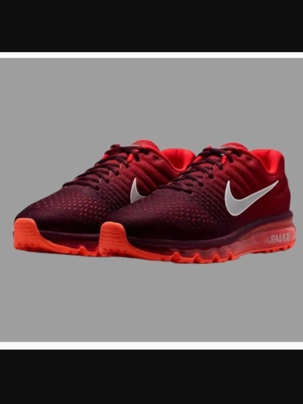 Nike Air Max 2017 Shoes Athletic Sneakers Red/White Size 6-15 New
